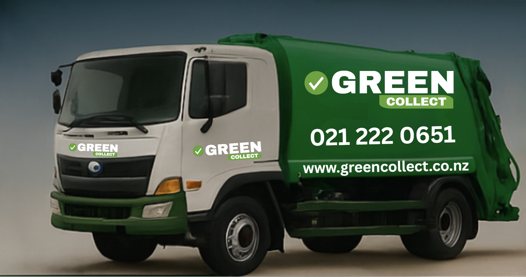 green collect truck